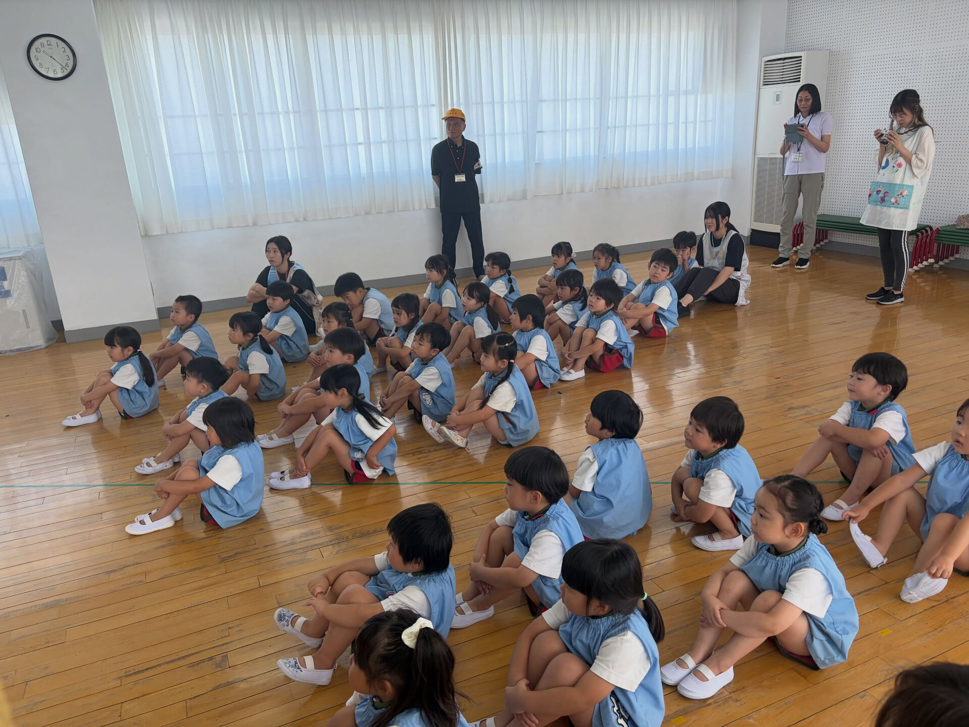 先日、一宮市の市民協働課の方にお越しいただき、交通安全教室を